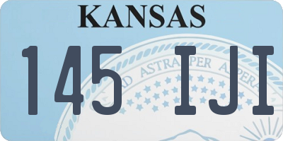 KS license plate 145IJI
