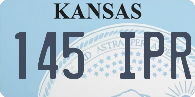 KS license plate 145IPR