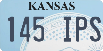 KS license plate 145IPS
