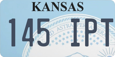 KS license plate 145IPT