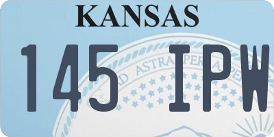 KS license plate 145IPW