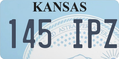 KS license plate 145IPZ