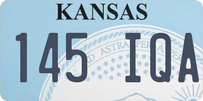 KS license plate 145IQA