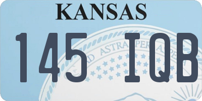 KS license plate 145IQB