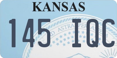 KS license plate 145IQC