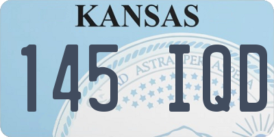 KS license plate 145IQD