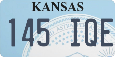 KS license plate 145IQE