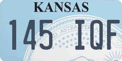 KS license plate 145IQF