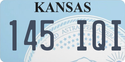 KS license plate 145IQI
