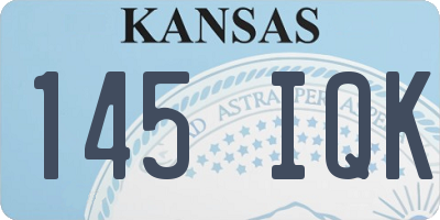 KS license plate 145IQK