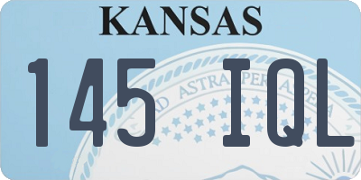 KS license plate 145IQL