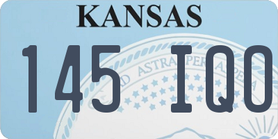 KS license plate 145IQO
