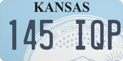 KS license plate 145IQP