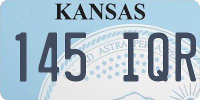 KS license plate 145IQR