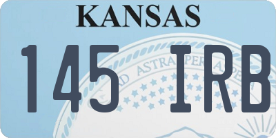 KS license plate 145IRB