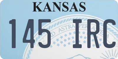 KS license plate 145IRC