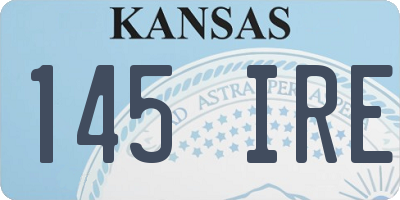 KS license plate 145IRE