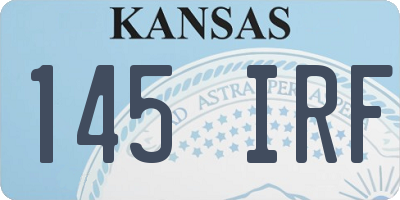 KS license plate 145IRF