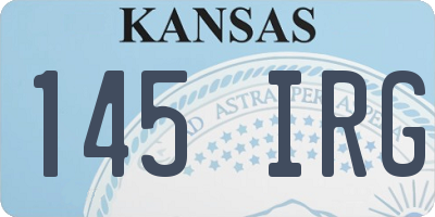 KS license plate 145IRG