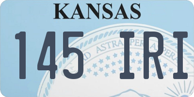 KS license plate 145IRI