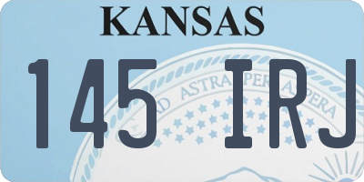 KS license plate 145IRJ