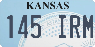 KS license plate 145IRM
