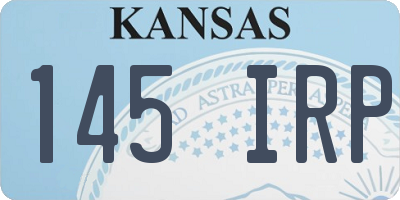 KS license plate 145IRP