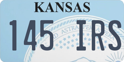 KS license plate 145IRS