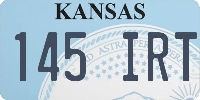 KS license plate 145IRT