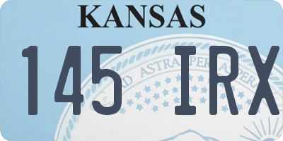 KS license plate 145IRX