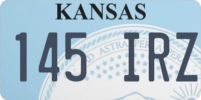 KS license plate 145IRZ