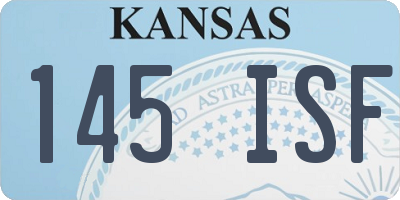 KS license plate 145ISF