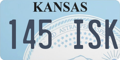KS license plate 145ISK