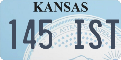 KS license plate 145IST