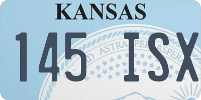 KS license plate 145ISX