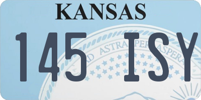 KS license plate 145ISY