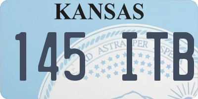KS license plate 145ITB