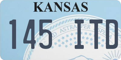 KS license plate 145ITD