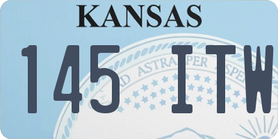 KS license plate 145ITW