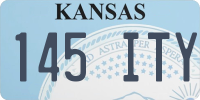KS license plate 145ITY