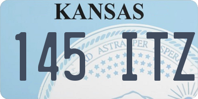 KS license plate 145ITZ