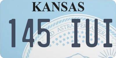 KS license plate 145IUI