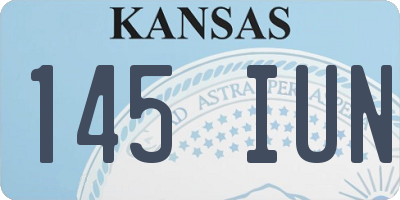 KS license plate 145IUN
