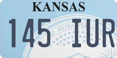 KS license plate 145IUR