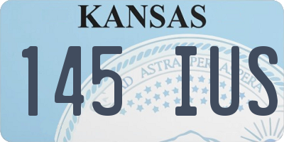 KS license plate 145IUS