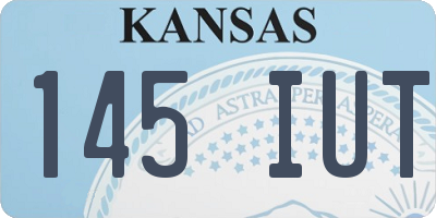 KS license plate 145IUT