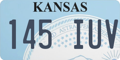 KS license plate 145IUV