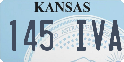 KS license plate 145IVA