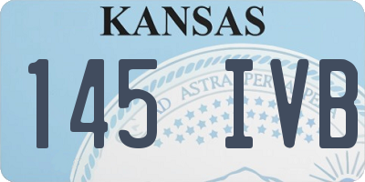KS license plate 145IVB