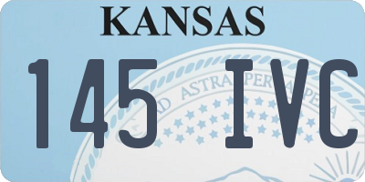 KS license plate 145IVC